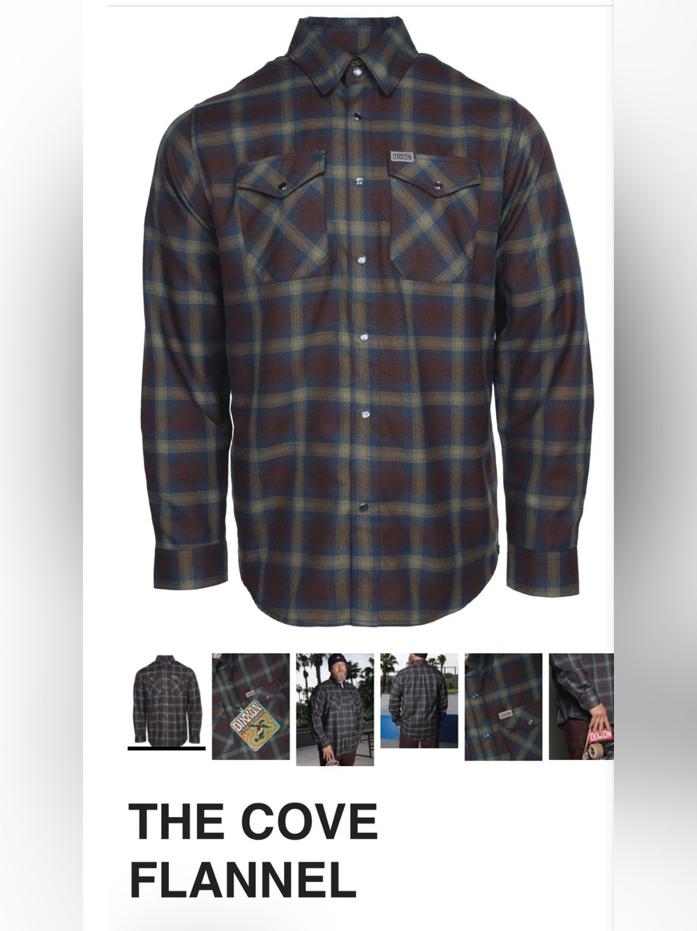 DIXXON The Cove Plaid Flannel Shirt - Brown & Blue